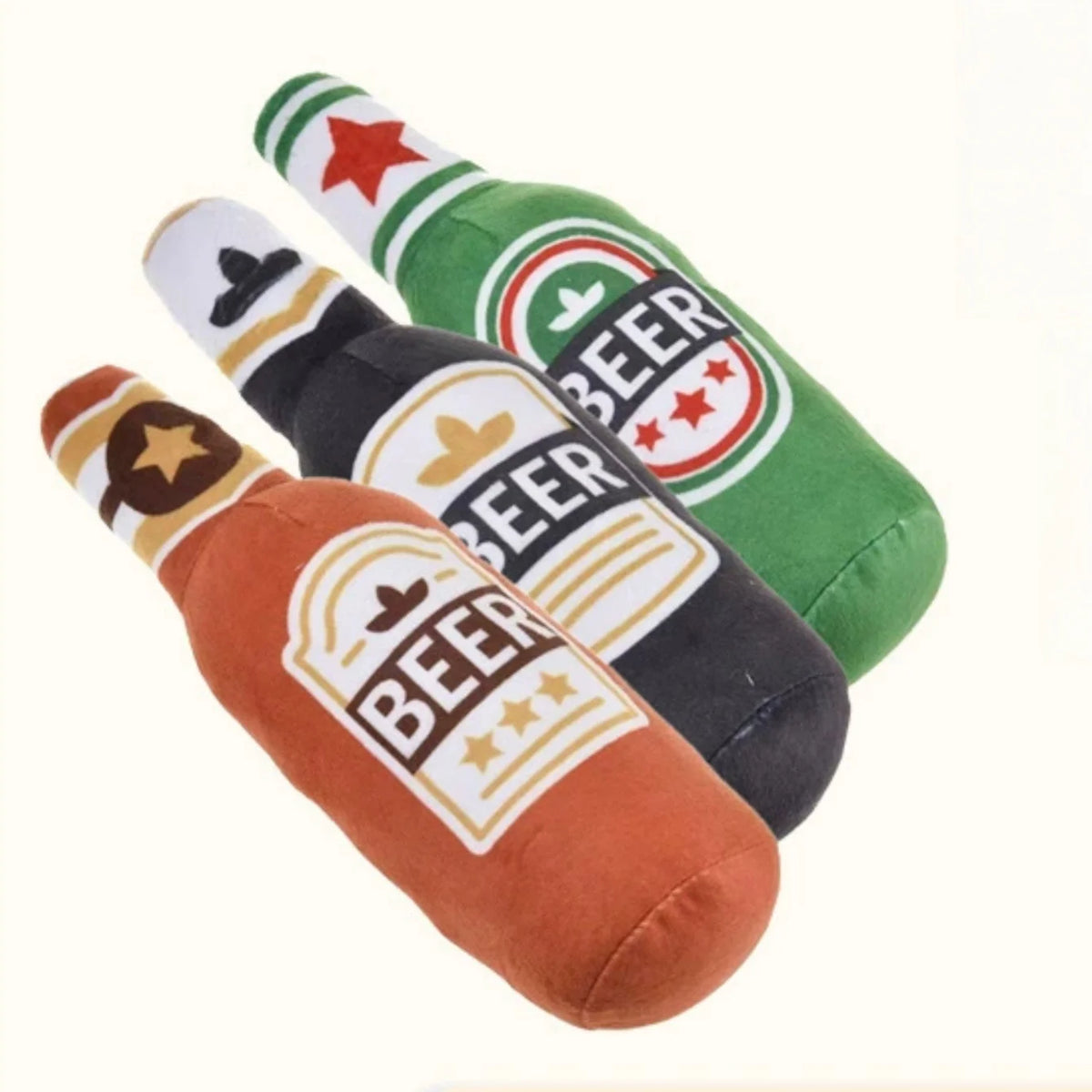 Beer Bottle Squeaky Dog Toy | Plush Bite-Resistant Chew Toy Squeaky Dog Toy QXL