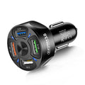 48W 4-Port USB Car Charger | Fast Charging Adapter for Phone Car USB Charger QXL Black