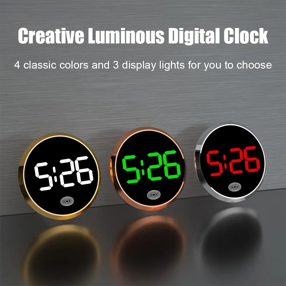 Car Luminous LED Clock | Touch Button Dashboard Timepiece Car Dashboard Clock QXL