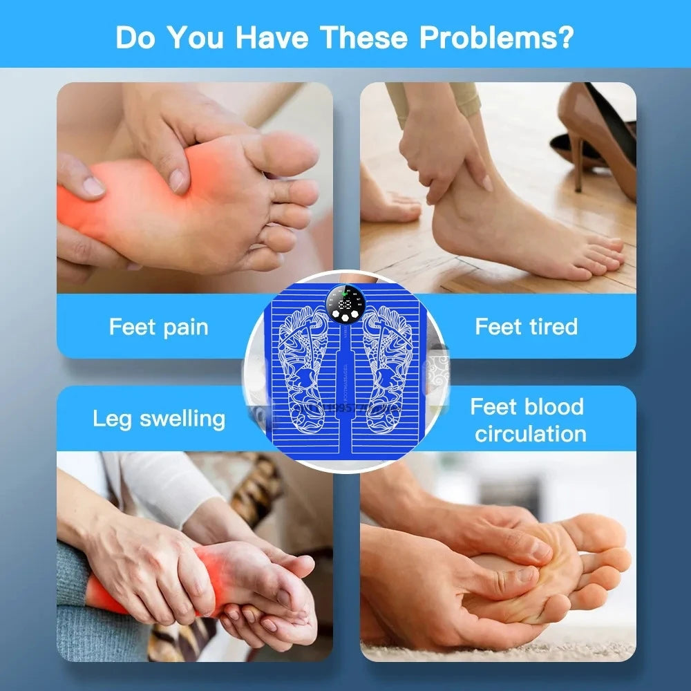 Electric Foot Massager Pad | EMS Muscle Relaxation Trainer Electric Foot Massager QXL