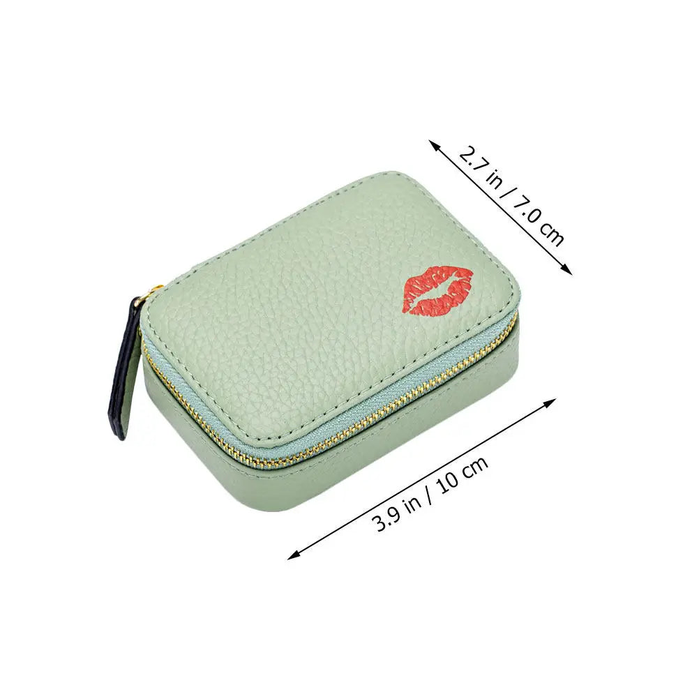 Portable Lipstick Bag with Mirror | Travel Makeup Pouch Lipstick Travel Pouch QXL