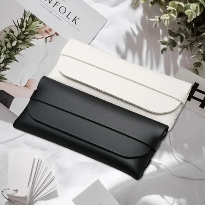 Soft Leather Glasses Case | Unisex Sunglasses Travel Bag Eyeglass Case QXL