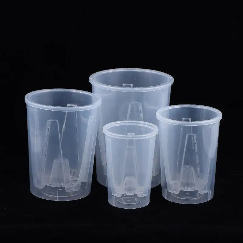 Transparent Self-Watering Double Layer Planter Pot | Drainage Self-Watering Planter QXL