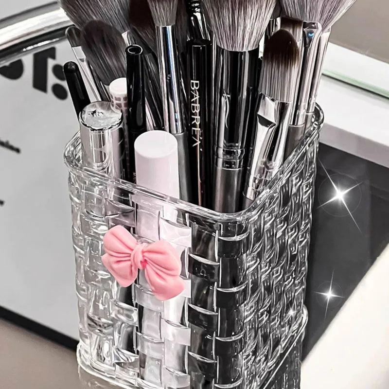 Clear Acrylic Makeup Brush Holder & Desk Organizer Makeup Brush Organizer QXL