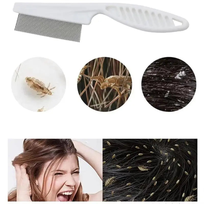 Stainless Steel Fine-Tooth Comb – Kids, Adults & Pet Grooming Fine Tooth Comb QXL