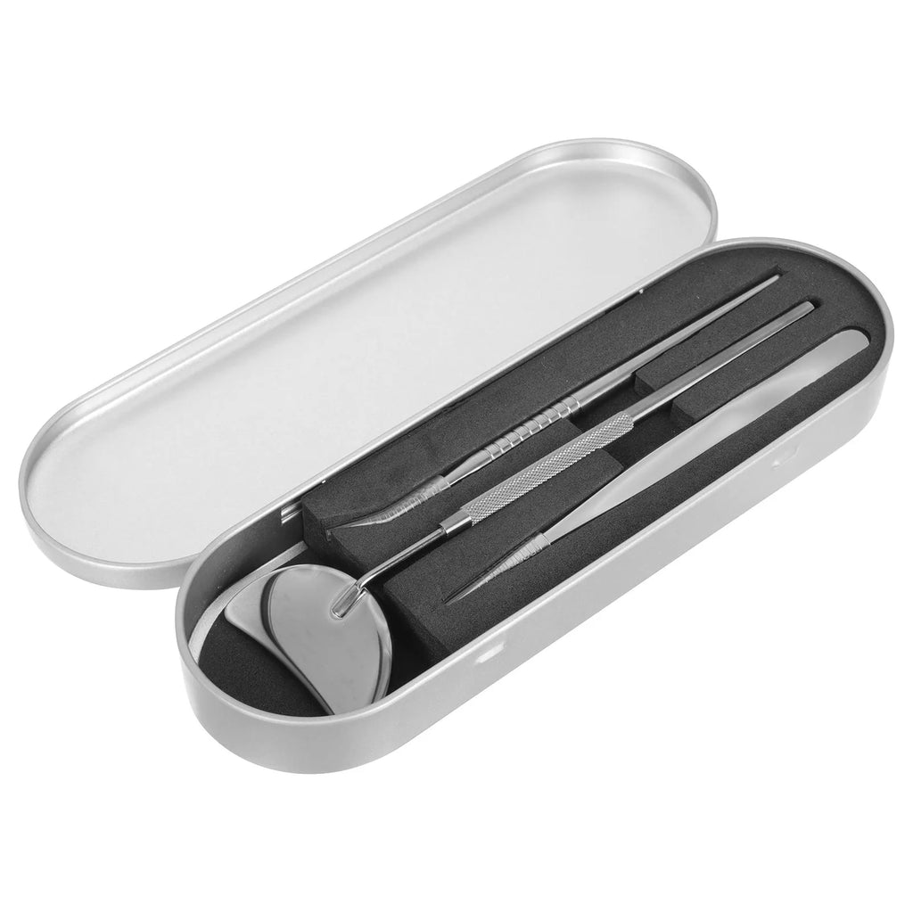 Eyelash Extension Kit – Steel Tweezers, Stick & Anti-Fog Mirror Lash Extension Tool Set QXL