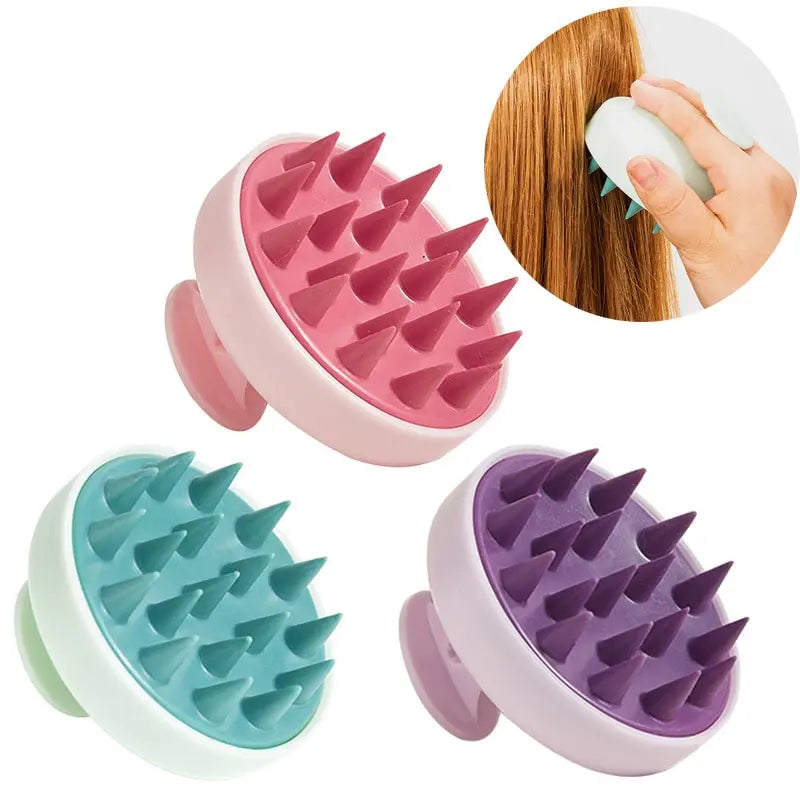 Silicone Scalp Massage Shampoo Brush | Hair & Body Shower Comb Scalp Massage Brush QXL