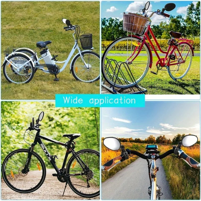 Bicycle Rear View Mirror | 360° Rotatable Oval Handlebar Mirror Bicycle Handlebar Mirror QXL