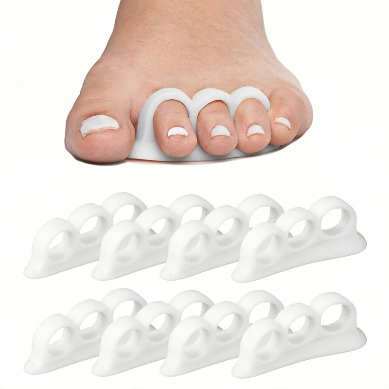 5-Pair Silicone Toe Separators 3-Hole Spacers | 10 Pcs Silicone Toe Separators QXL