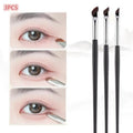 3-Pack Angled Eyeliner Brushes | Precision Blade Makeup Set Eyeliner Brush Set QXL Default Title