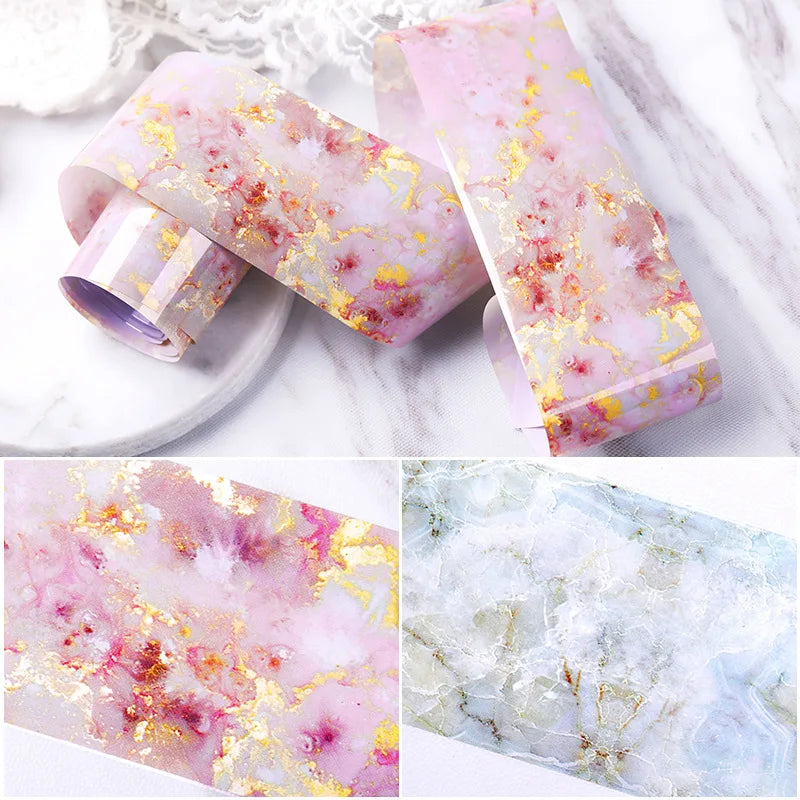 Marble Nail Water Decal Stickers | Transfer Foil Nail Art Nail Art Decals QXL