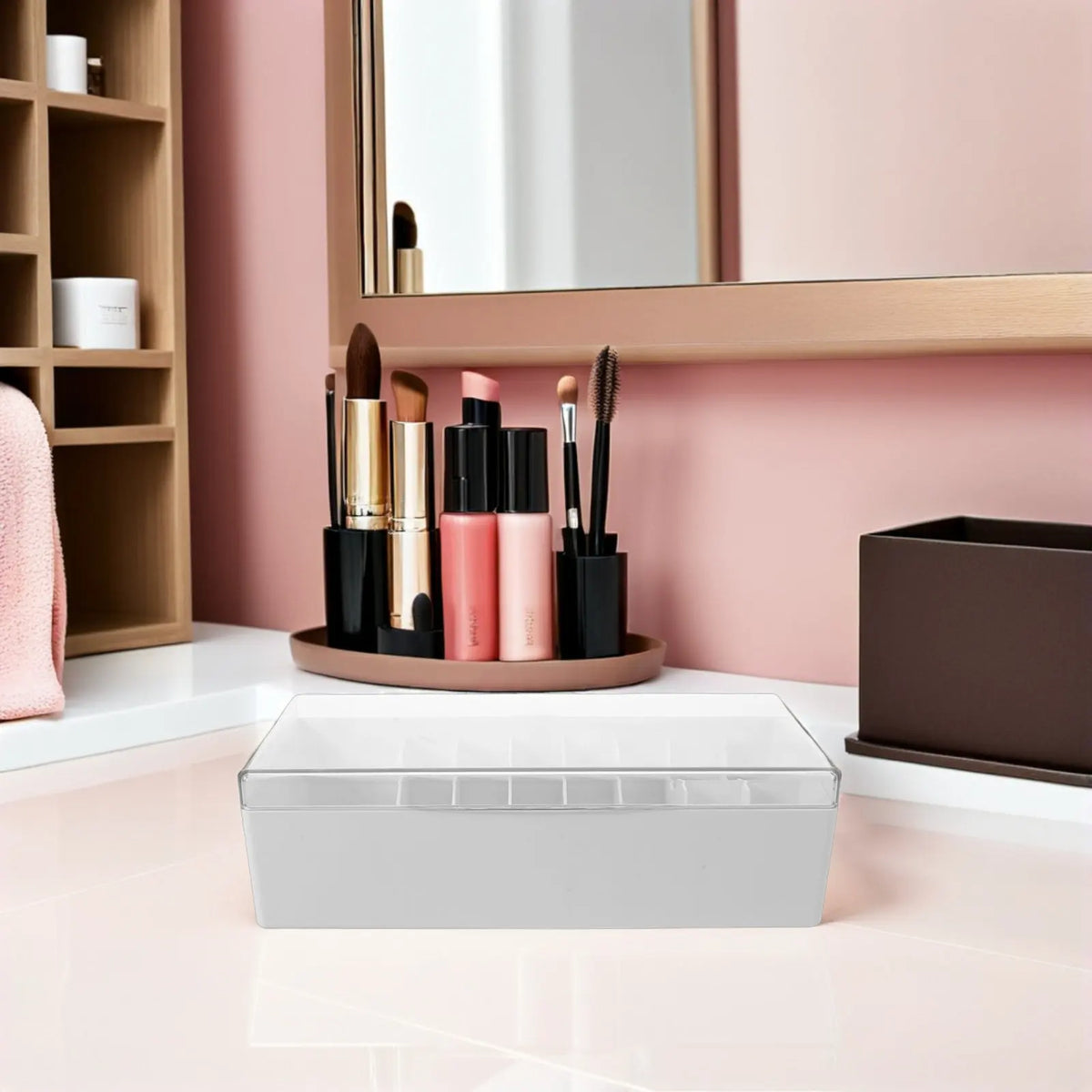 Acrylic Lash Extension Organizer | Flip Lid Storage Box Lash Supply Organizer QXL
