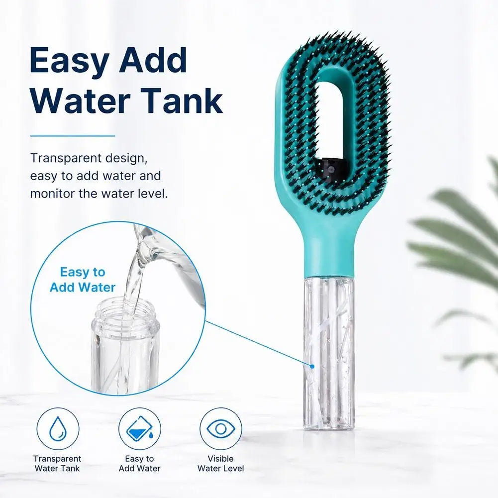 2-in-1 Spray Comb Detangling Hairbrush with Mist Bottle Spray Detangling Comb QXL