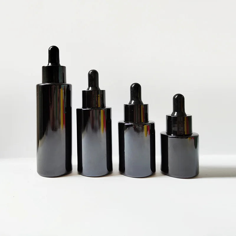 Black Glass Dropper Bottles 20ml 30ml 60ml | Serum & Essential Oil Glass Dropper Bottle QXL 1pcs 20ml Glass