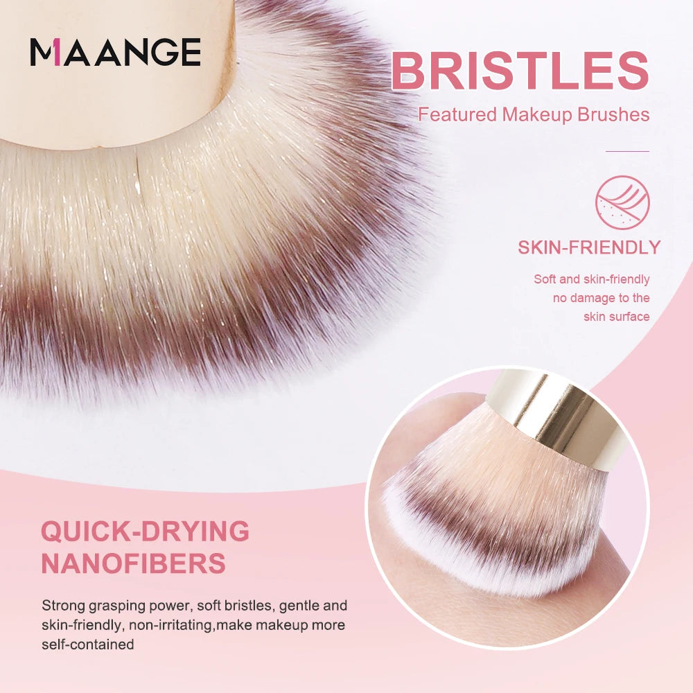 MAANGE 4-Piece Foundation & Concealer Makeup Brush Set Makeup Brush Set QXL
