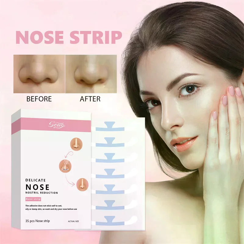 Invisible Nose Shaping Strips – Slim Nose Stickers 35 pcs Nose Shaping Stickers QXL