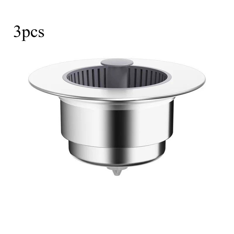 3-in-1 Sink Filter & Bounce Plug Set | Durable ABS Drain Stopper Sink Drain Filter Set QXL 3pcs