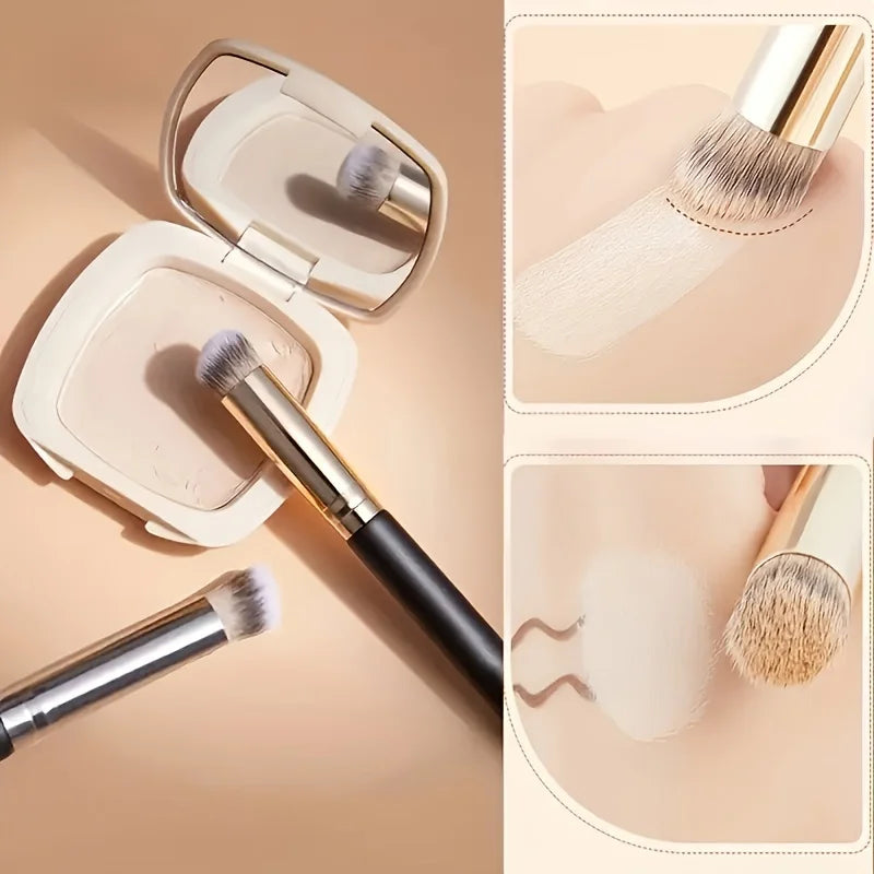 3-Piece Foundation, Contour & Blush Makeup Brush Set Makeup Brush Set QXL