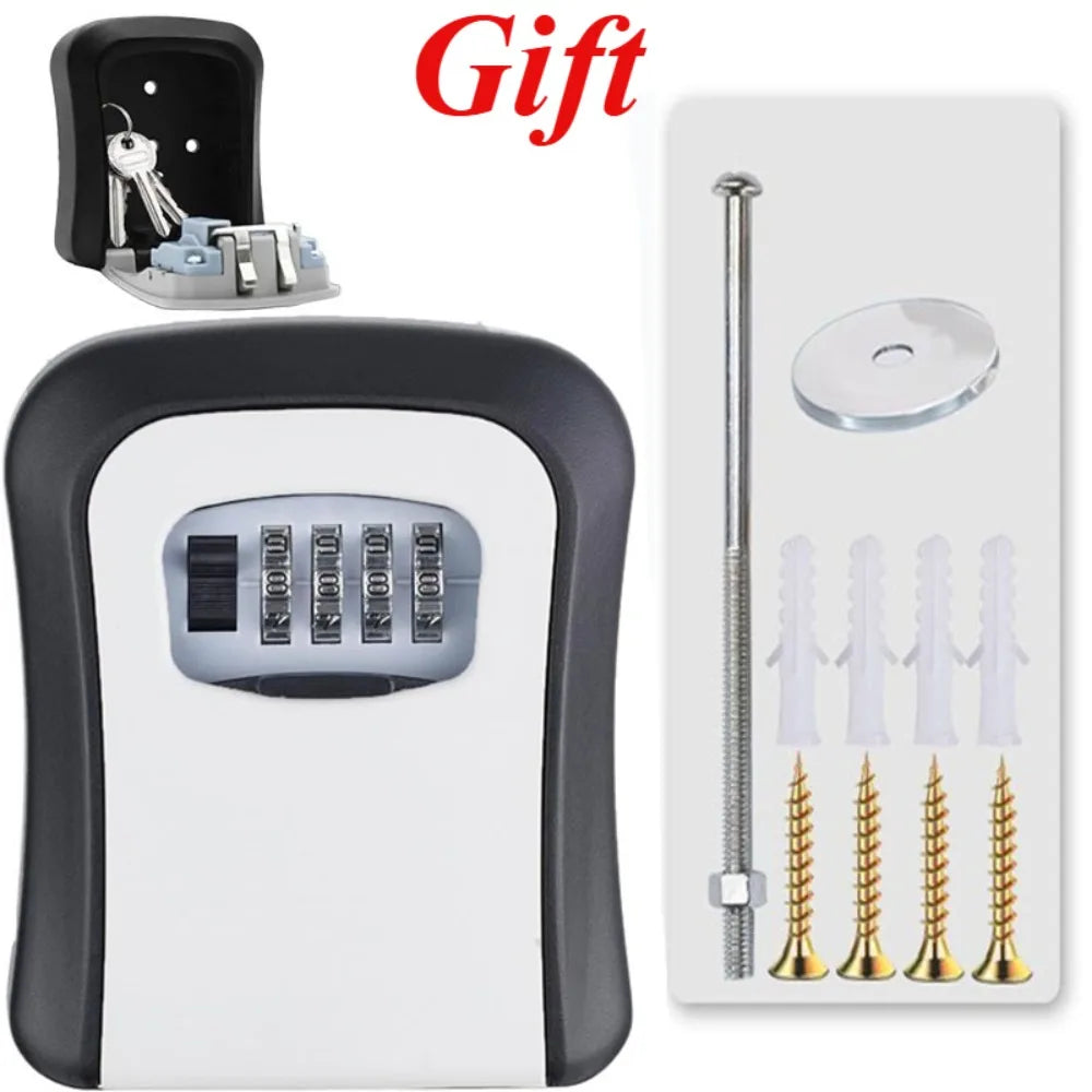 Waterproof Wall-Mount Key Lock Box | 4-Digit Combo Safe Key Lock Box QXL