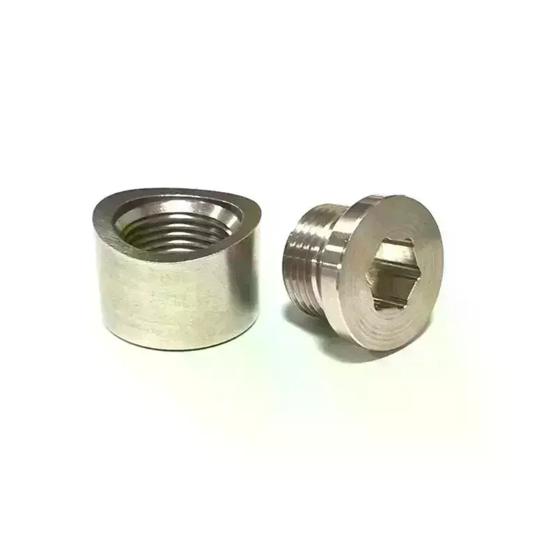 M18x1.5 Oxygen Sensor Bung Weld Nut Plug Kit | Stainless Steel Exhaust Sensor Fitting QXL