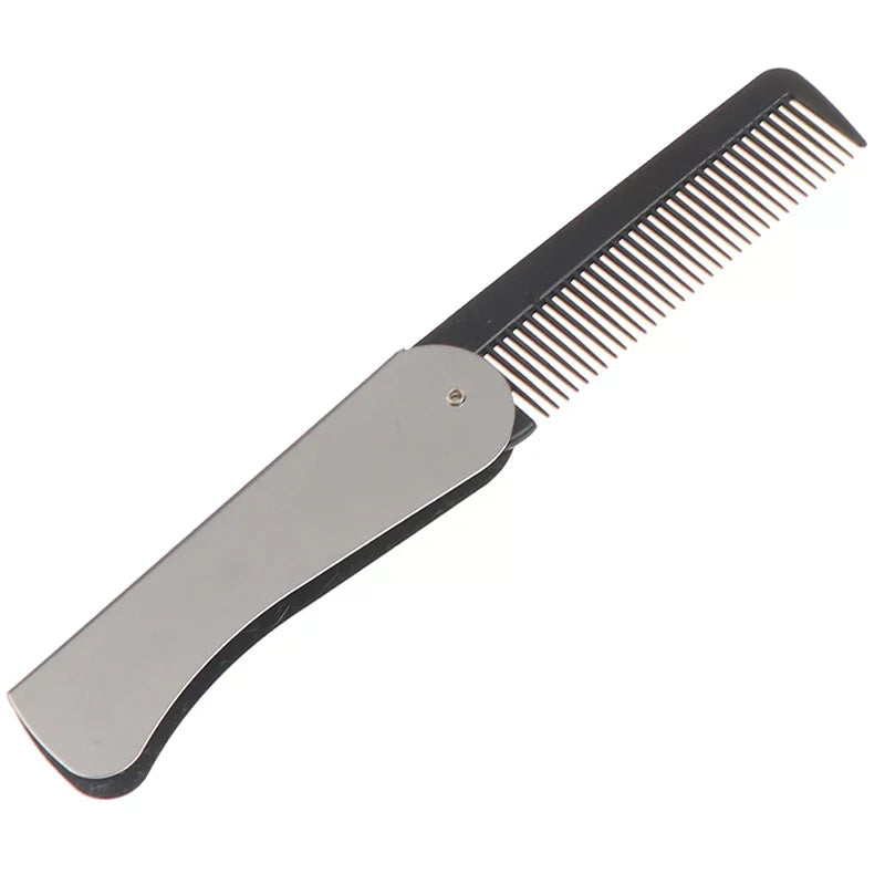 Portable Folding Metal Pocket Comb | Hair & Beard Grooming Folding Pocket Comb QXL