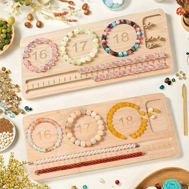 Solid Wood Bead Board for Bracelets | Jewelry Design Tray Jewelry Making Tool QXL