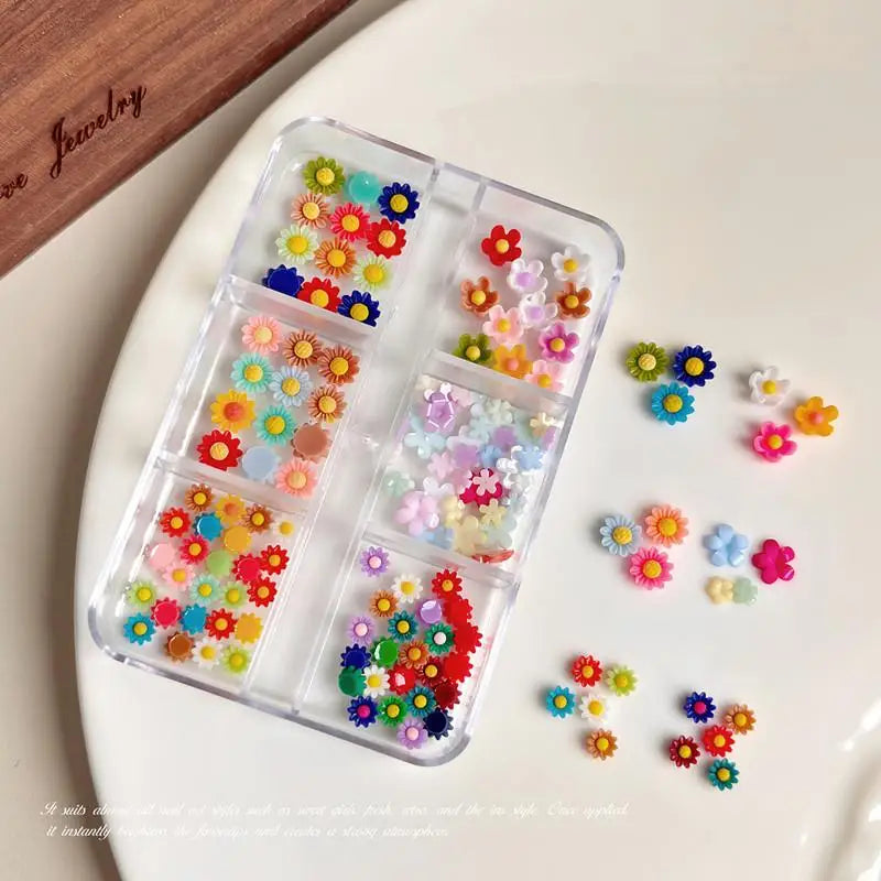 3D Sunflower Nail Charms | Resin Flower Nail Art Decorations Nail Art Charms QXL