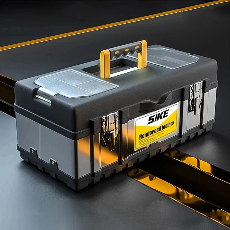 Stainless Steel Double-Layer Tool Box | Hardware Organizer Tool Storage Box QXL