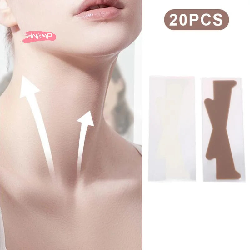 20-Pack Invisible Face & Neck Lifting Tape | Waterproof Chin Lift Face Lifting Tape QXL