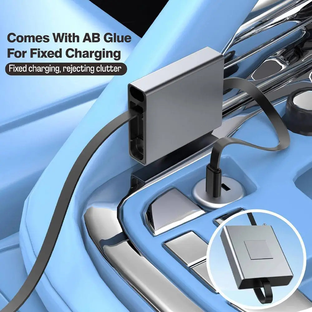 4-in-1 Retractable USB Cable 66W Fast Charging – Type-C & More USB Charging Cable QXL