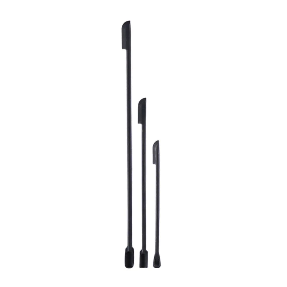 3-Pc Double-Head Silicone Cosmetic Spatula & Bottle Scraper Set Cosmetic Spatula Set QXL black