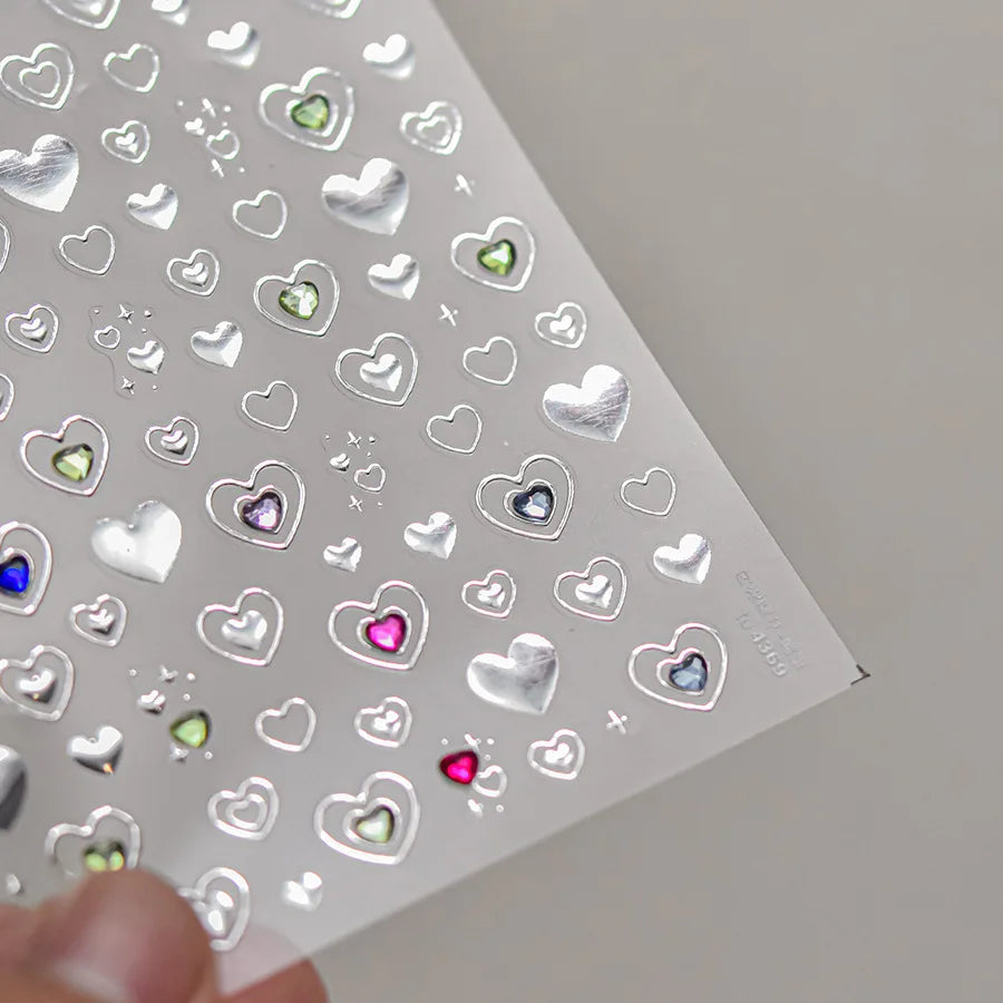 5D Crystal Star Nail Stickers | Rainbow Jelly Shiny Design Nail Art Stickers QXL