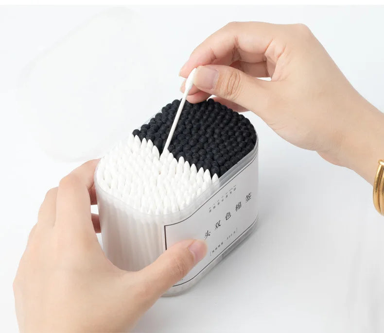 200-Count Double-Tip Cotton Swabs | Paper Stick Makeup Buds Cotton Swabs QXL