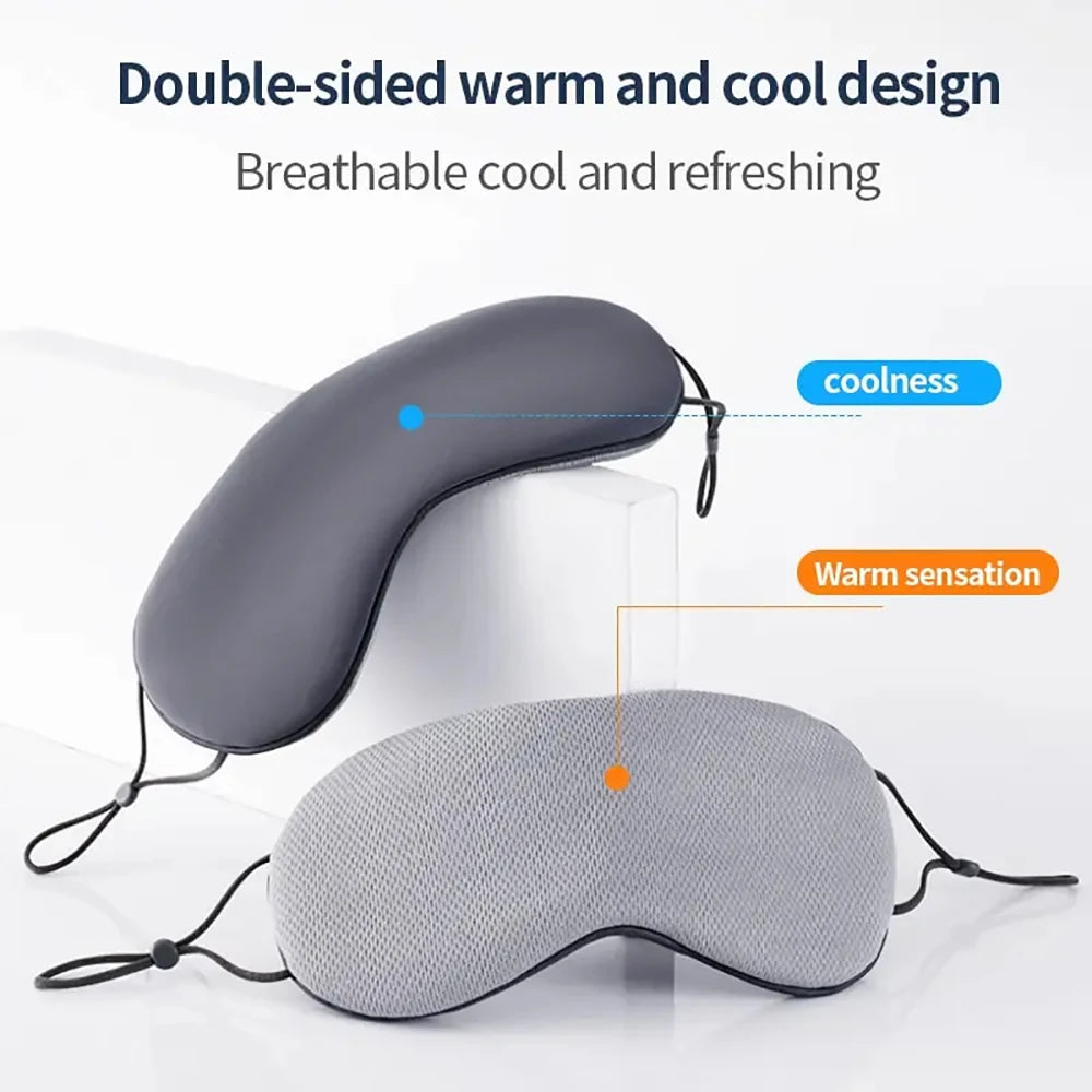 Dual-Use Warm & Cool Silk Sleep Mask | Light Blocking Travel Sleep Eye Mask QXL