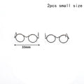 2-Pack Retro Round Lensless Alloy Glasses for BJD 1/6 Dolls Doll Accessories QXL A