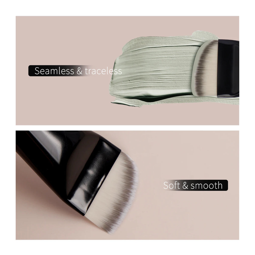 MAANGE 4-Pc Foundation & Contour Brush Kit with Sponge Makeup Brush Set QXL