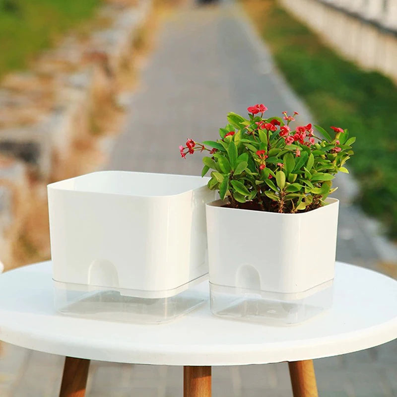 Magnetic Self-Watering Plant Pot | Double-Layer Lazy Planter Self-Watering Planter QXL