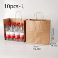 Kraft Brown Paper Gift Bags with Handles | Bulk Assorted Sizes Kraft Paper Gift Bags QXL L