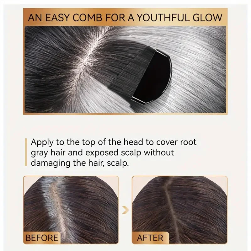 VERONNI Temporary Hair Color Powder with Brush – Gray Cover Temporary Hair Color Powder QXL