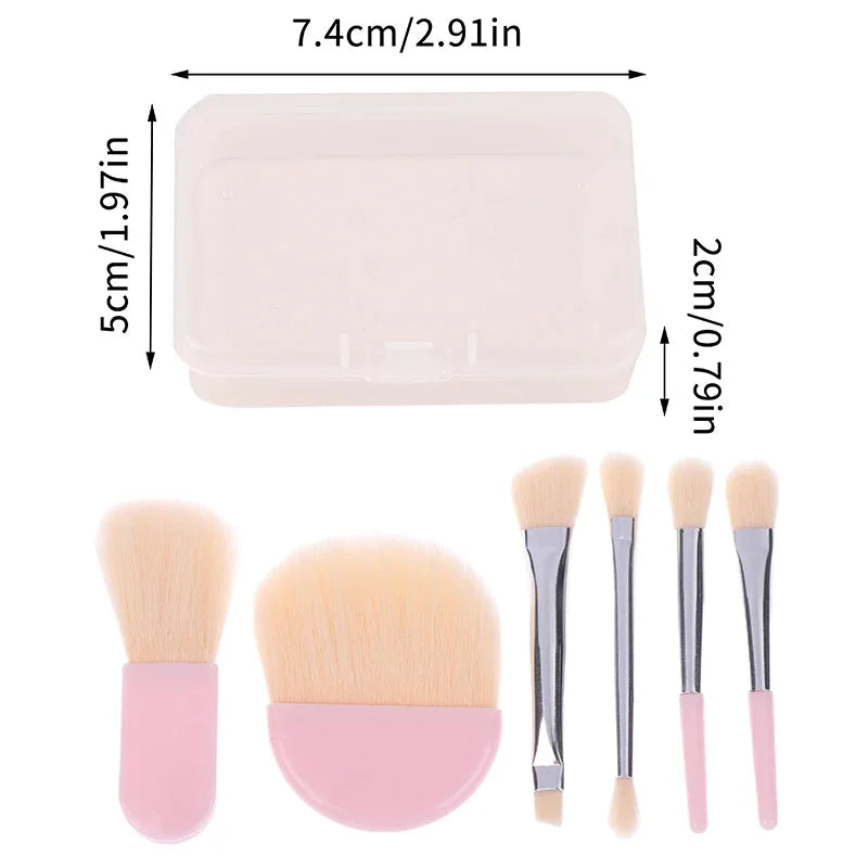 6-Piece Mini Travel Makeup Brush Set | Foundation & Blending Makeup Brush Set QXL