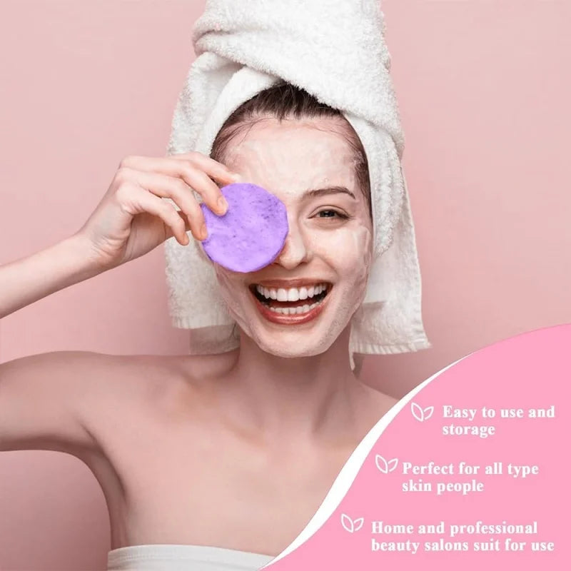 36-Pc Compression Face Wash Sponge Set with Storage Box Facial Cleansing Sponge QXL