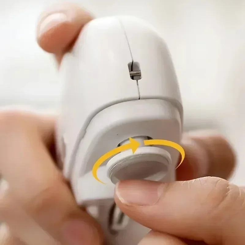 Electric Nail Clipper & Trimmer with LED Light | Baby & Adult Electric Nail Trimmer QXL
