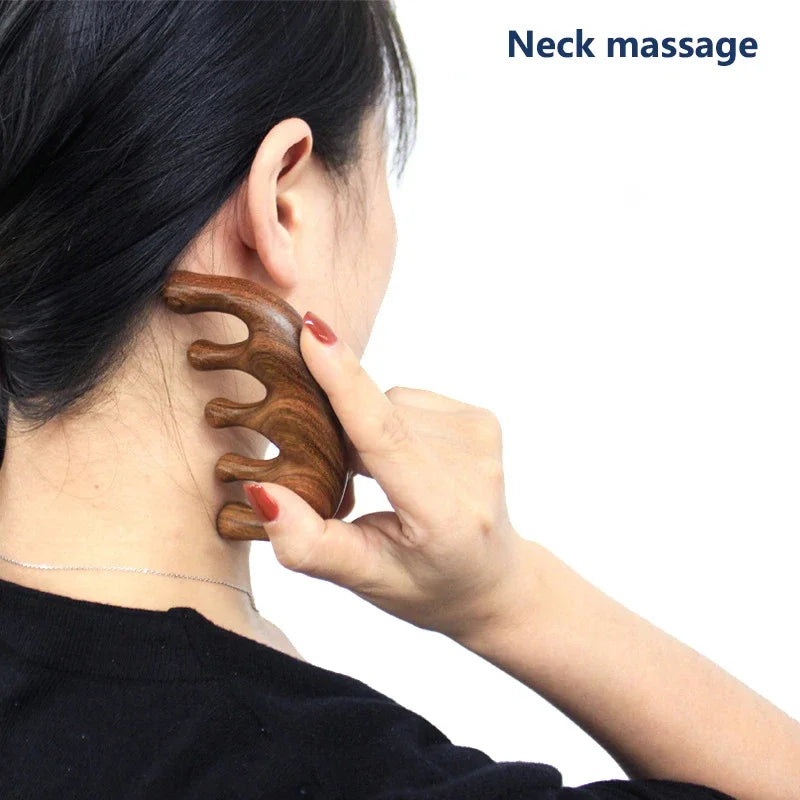 Sandalwood Scalp Massager Comb | Anti-Static Hair Tool Scalp Massager Comb QXL
