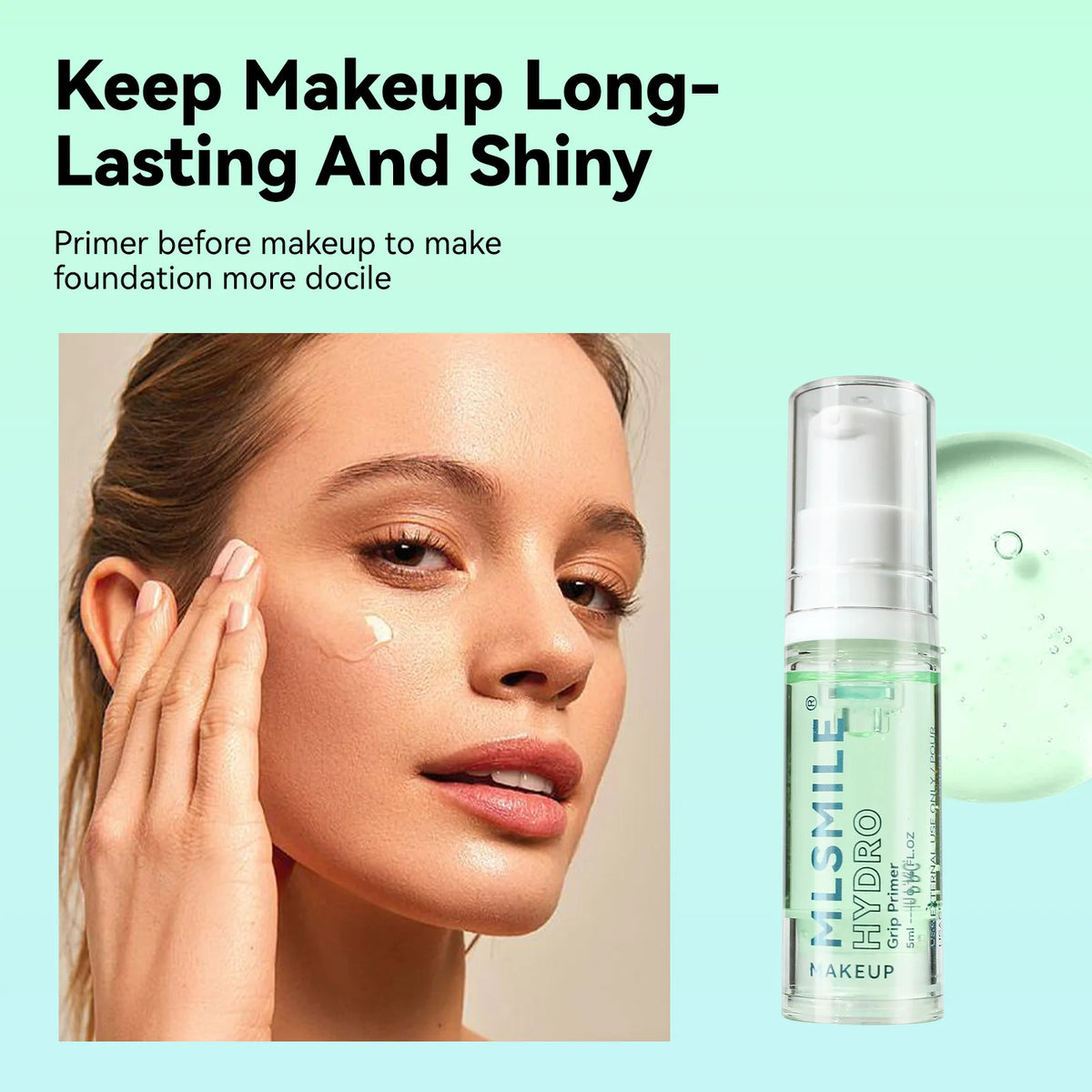 Hydrating Grip Primer Gel – Brightening Makeup Base 5ml Face Primer Gel QXL