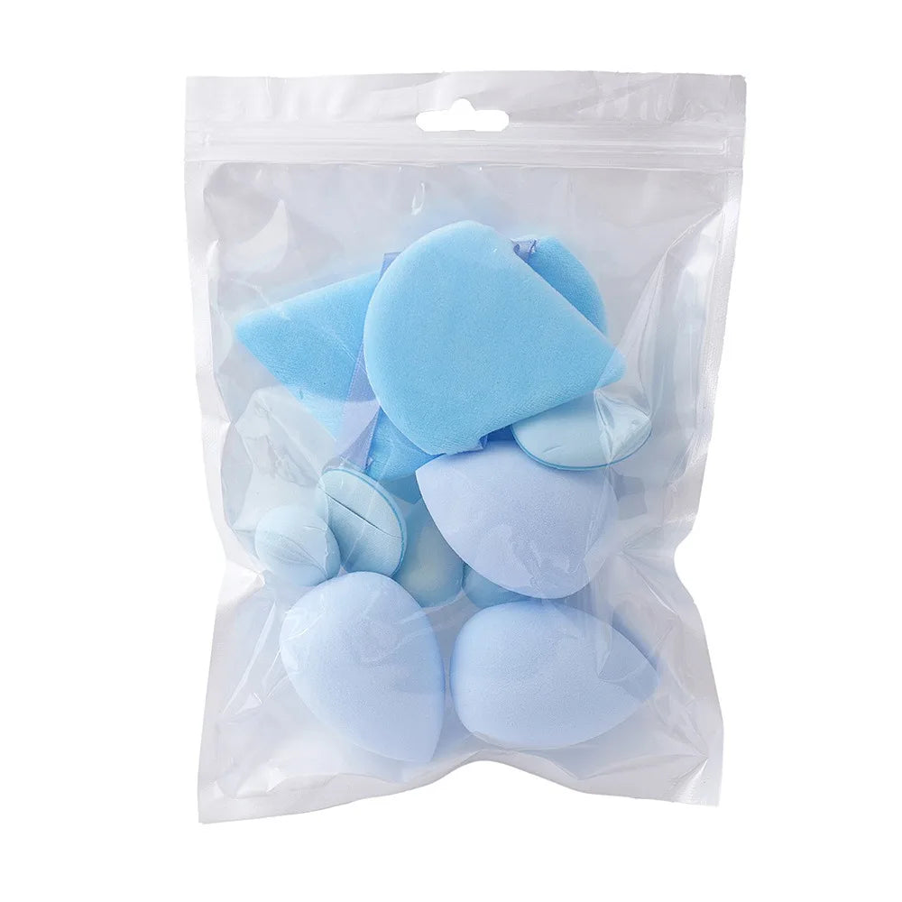 12-Piece Makeup Sponge Set | 4 Shapes, Dry & Wet Cosmetic Puffs Makeup Sponge Set QXL