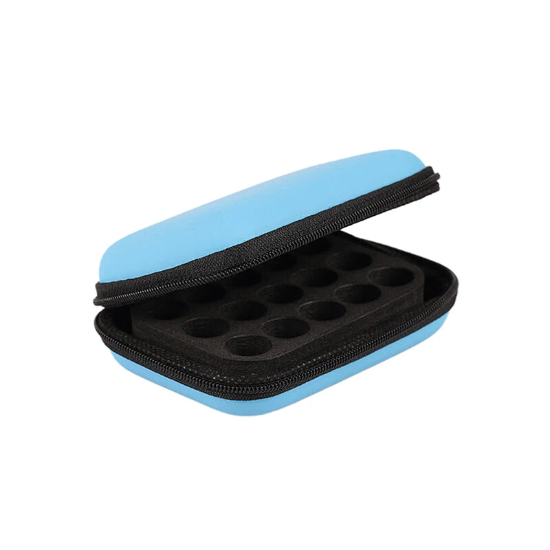 15-Slot Essential Oil Case | 1ml 2ml 3ml Roller Bottle Organizer Essential Oil Organizer QXL Blue
