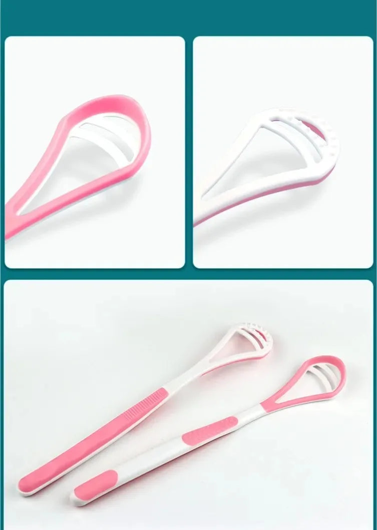 5-Pack Double-Sided Tongue Scraper & Coating Brush Set Tongue Scraper Set QXL