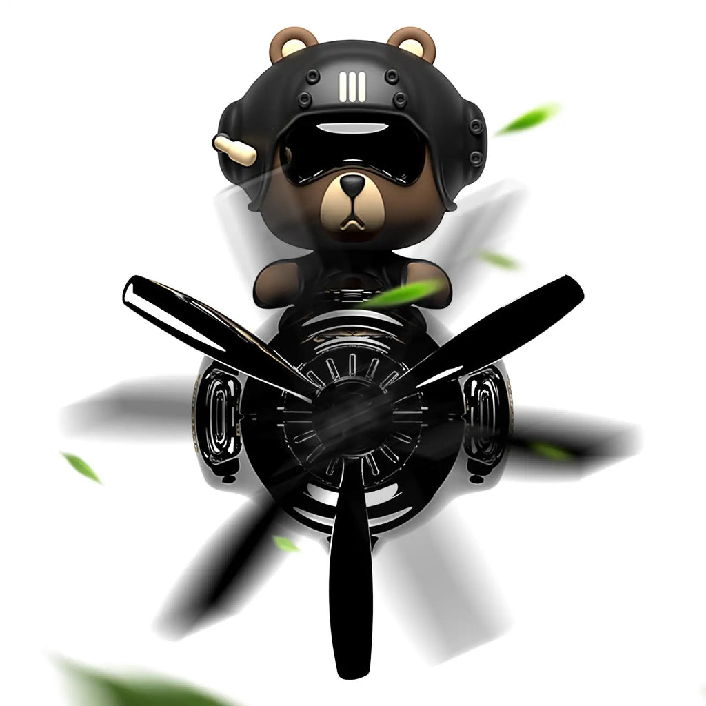 Rotating Bear Pilot Car Vent Air Freshener | DIY Diffuser Clip Car Vent Air Freshener QXL