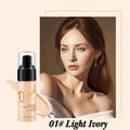 OCHEAL Dark Skin Liquid Foundation BB Cream | Full Coverage Liquid Foundation QXL 01 Light Ivory