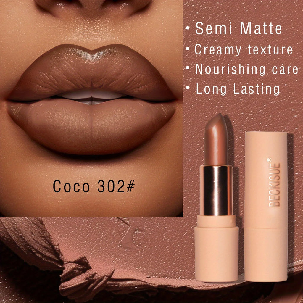 Coffee Velvet Matte Lipstick – Long-Lasting Waterproof Lip Color Matte Lipstick QXL 302